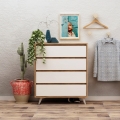 Skåp SUVERA 86x70 cm vit/beige