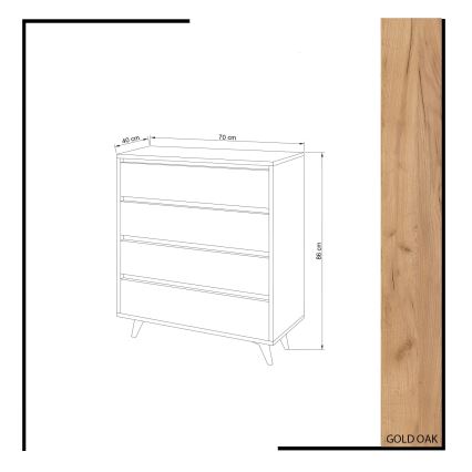 Skåp SUVERA 86x70 cm vit/beige