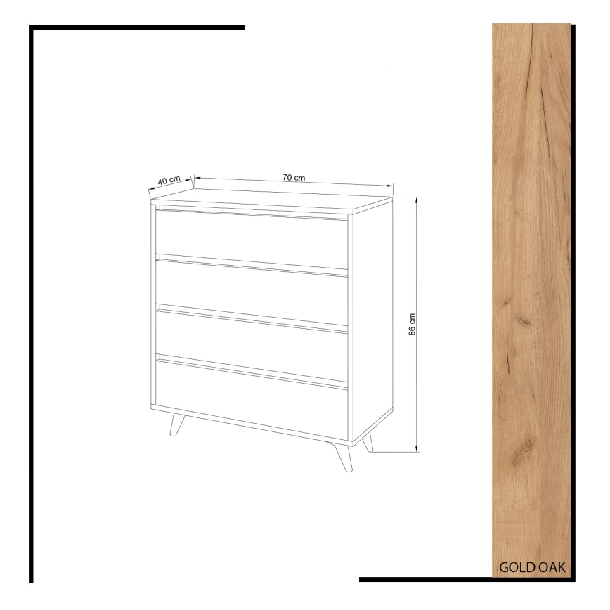 Skåp SUVERA 86x70 cm vit/beige