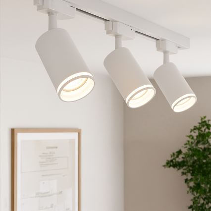 Skenspot för 1-fas skensystem PIPE 1xGU10/10W/230V vit