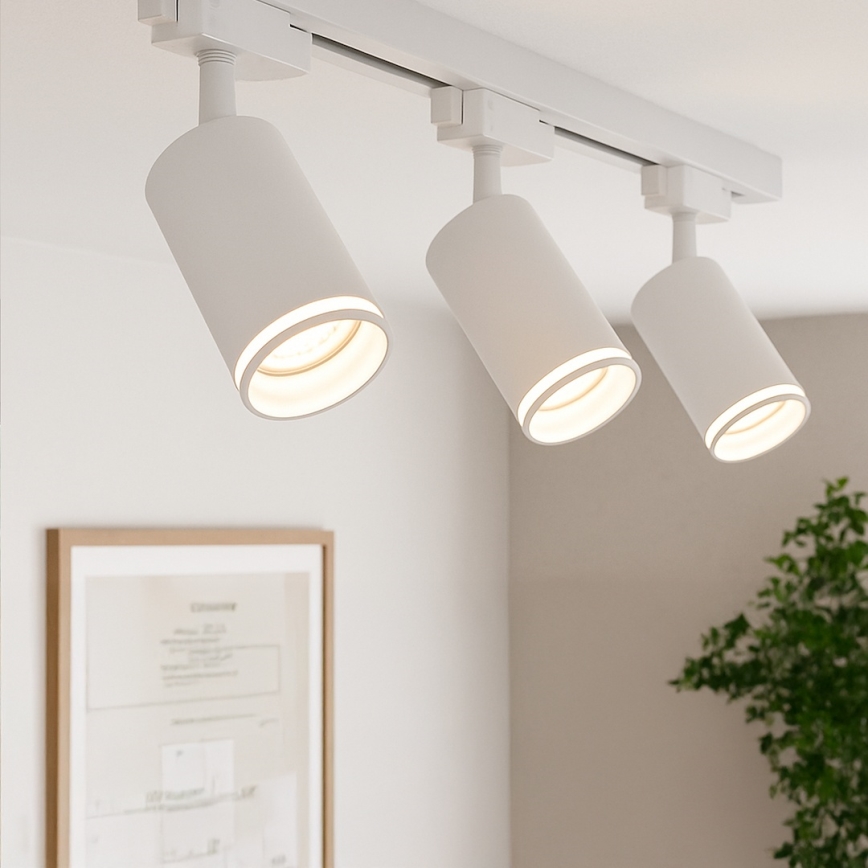 Skenspot för 1-fas skensystem PIPE 1xGU10/10W/230V vit