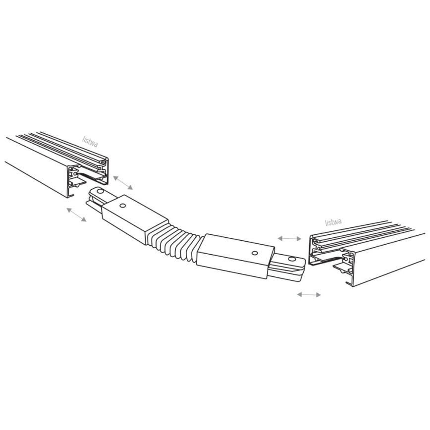 Skensystem slutlock 1-fas TRACER flexibel vit