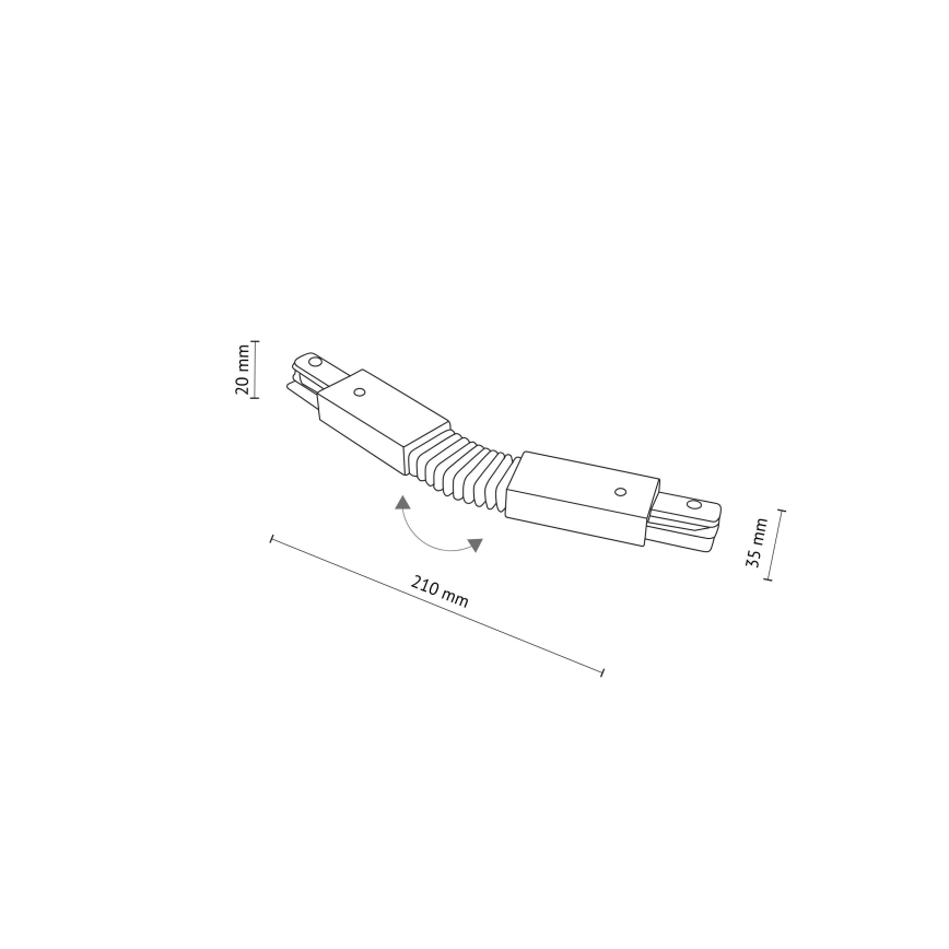 Skensystem slutlock 1-fas TRACER flexibel vit