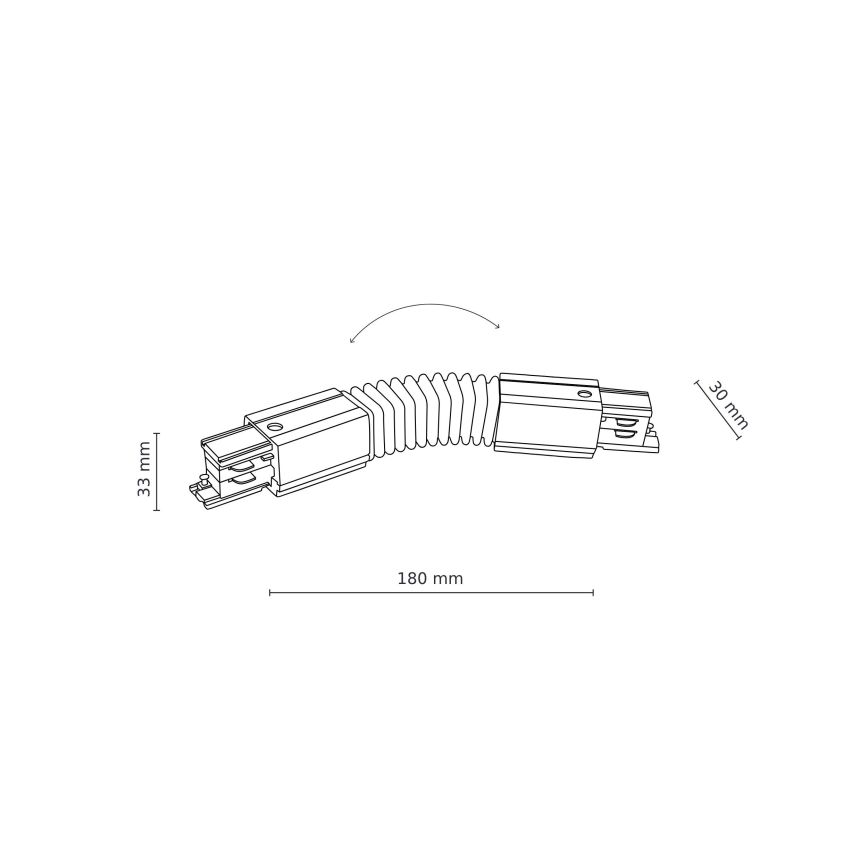 Skensystem slutlock 3-fas TRACER flexibel vit