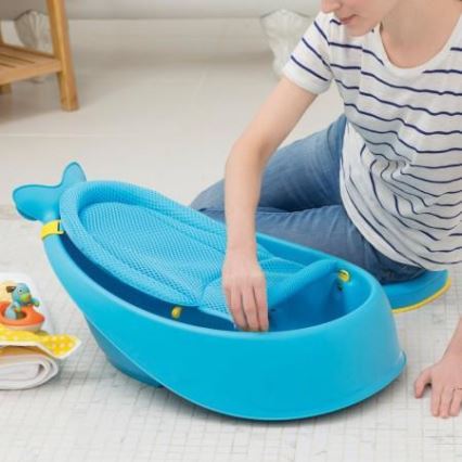 Skip Hop - Barnbalja med ergonomisk dyna MOBY 3 blå