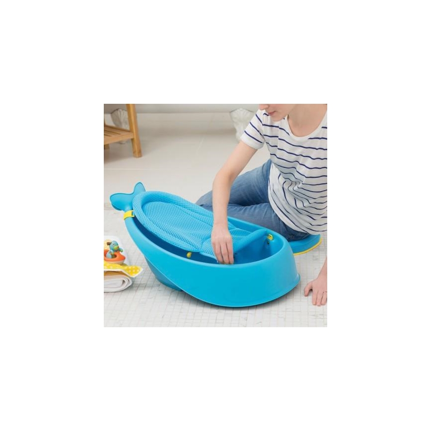 Skip Hop - Barnbalja med ergonomisk dyna MOBY 3 blå