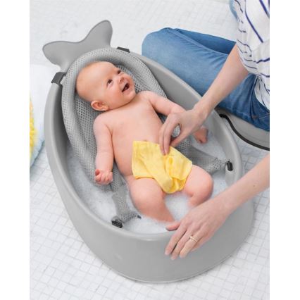 Skip Hop - Barnbalja med ergonomisk dyna MOBY 3 grå