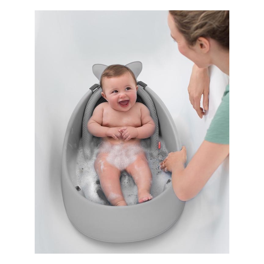 Skip Hop - Barnbalja med ergonomisk dyna MOBY 3 grå