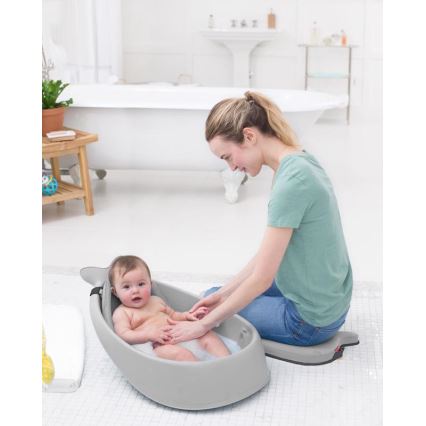 Skip Hop - Barnbalja med ergonomisk dyna MOBY 3 grå