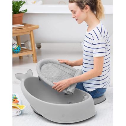 Skip Hop - Barnbalja med ergonomisk dyna MOBY 3 grå