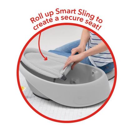 Skip Hop - Barnbalja med ergonomisk dyna MOBY 3 grå