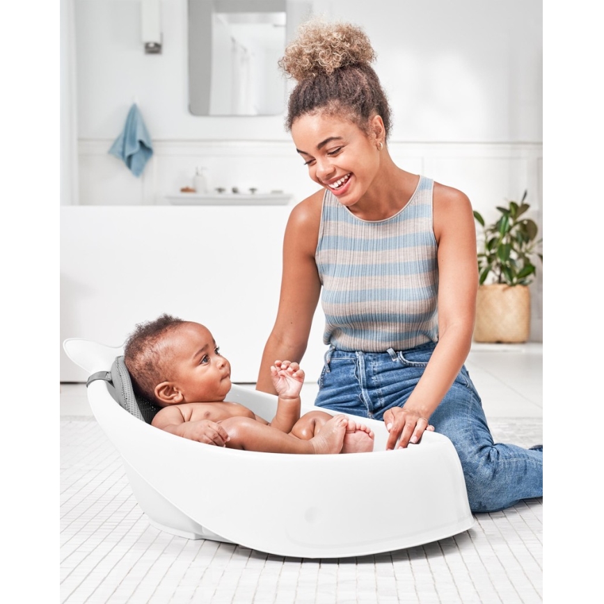 Skip Hop - Barnbalja med ergonomisk dyna MOBY 3 vit