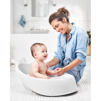 Skip Hop - Barnbalja med ergonomisk dyna MOBY 3 vit