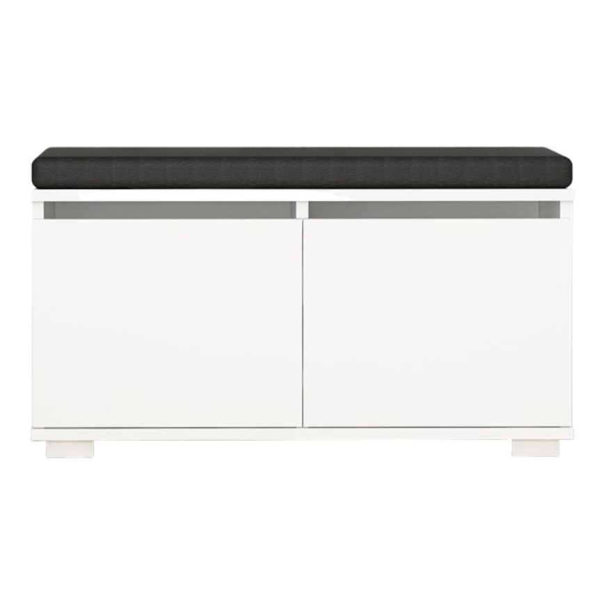 Skoskåp DRAGO 42x80 cm vit/svart