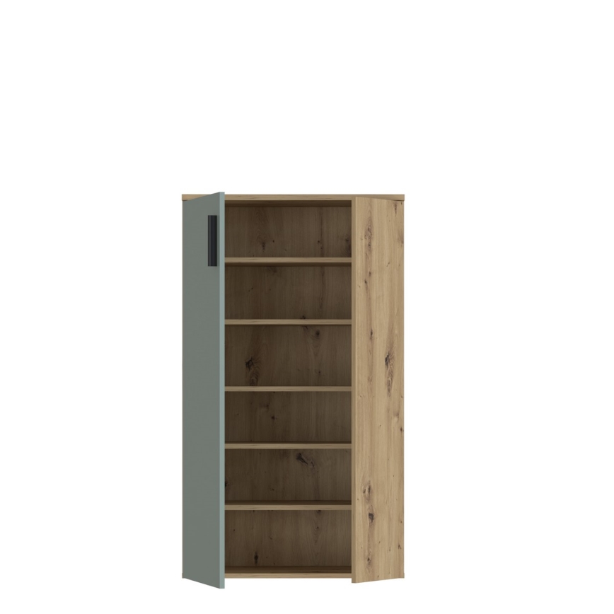 Skoskåp ETON ek artisan/grön