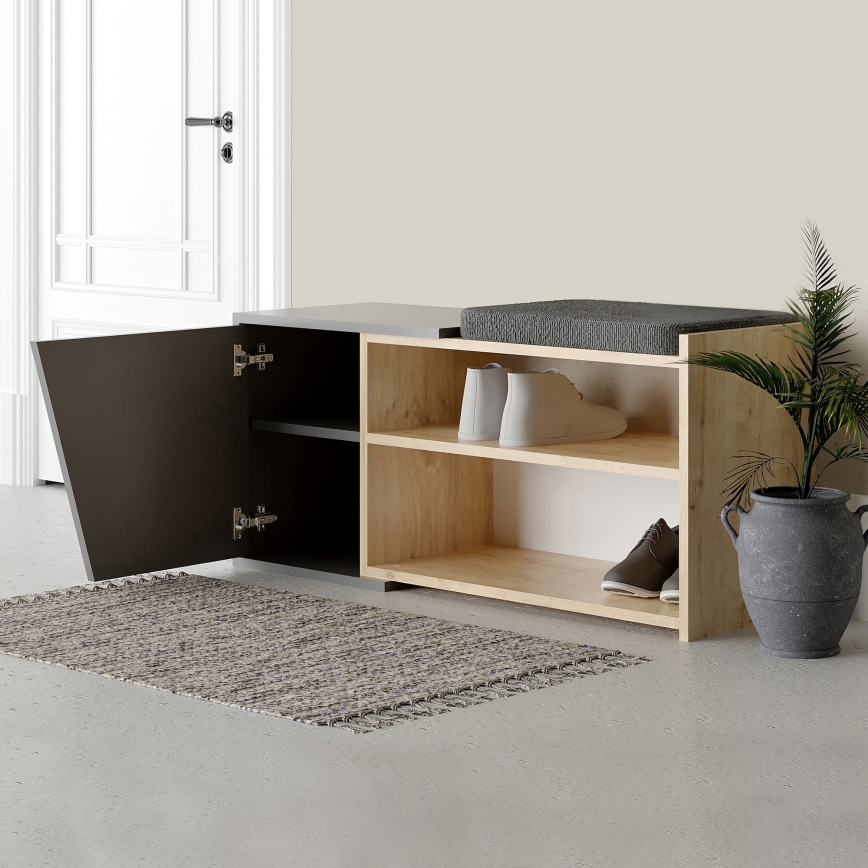 Skoskåp FIONA 37x104 cm brun/antracit