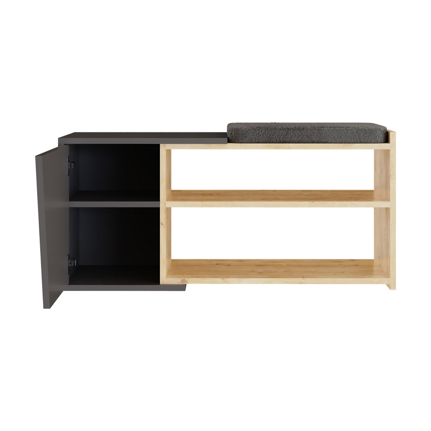 Skoskåp FIONA 37x104 cm brun/antracit