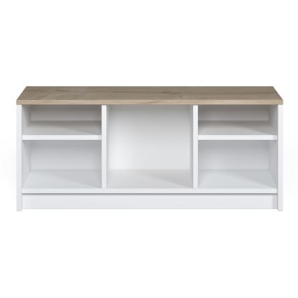Skoskåp LONDON 100x35 cm vit/beige