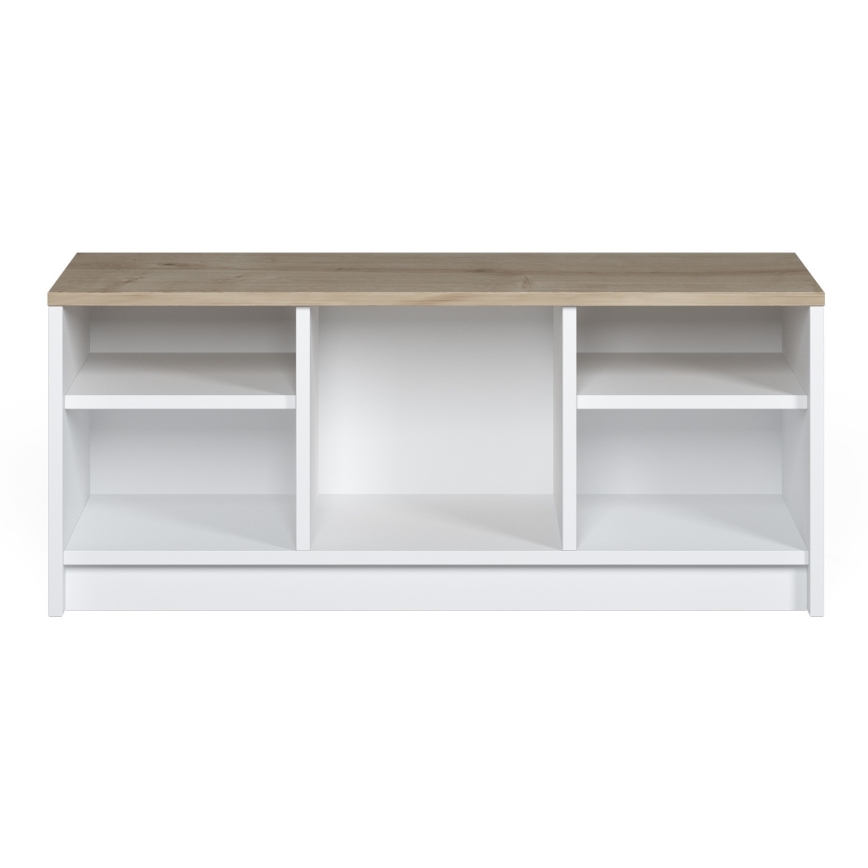 Skoskåp LONDON 100x35 cm vit/beige