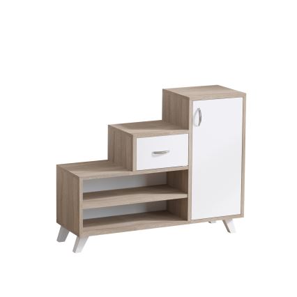 Skoskåp RETRO 77x90 cm beige/vit