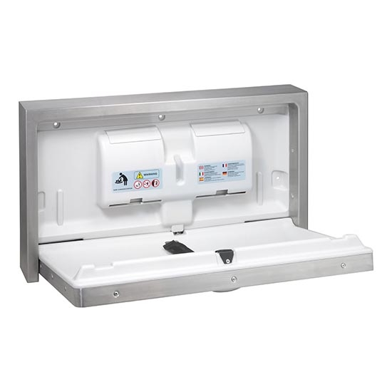 Skötbord 90x52 cm rostfritt stål/silver