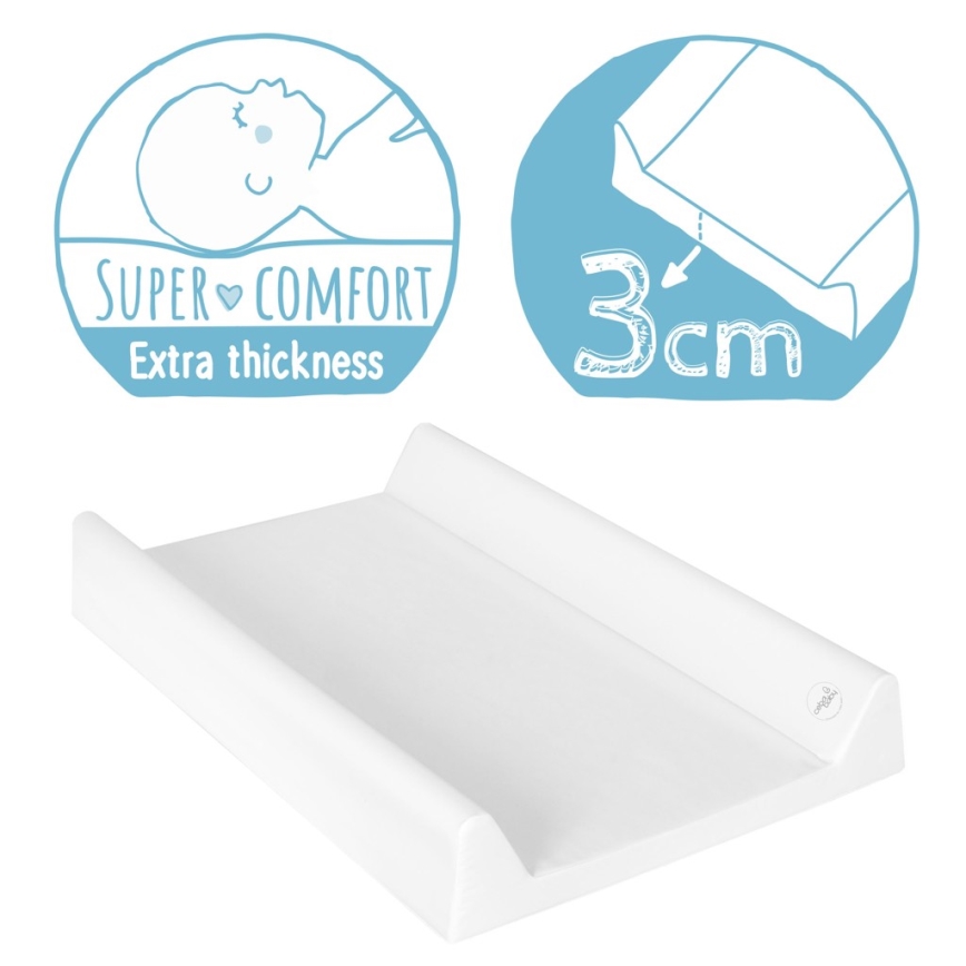 Skötmatta med fast bräda bilateral COMFORT 50x70 cm vit