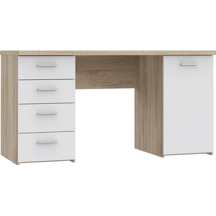 Skrivbord ARENO vit/sonoma ek