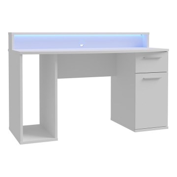 Skrivbord IVAR med integrerad LED-belysning, vit