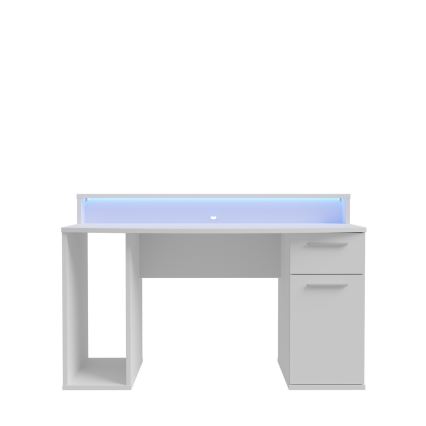 Skrivbord IVAR med integrerad LED-belysning, vit