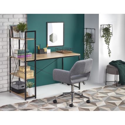 Skrivbord SERENOR svart/sonoma-ek