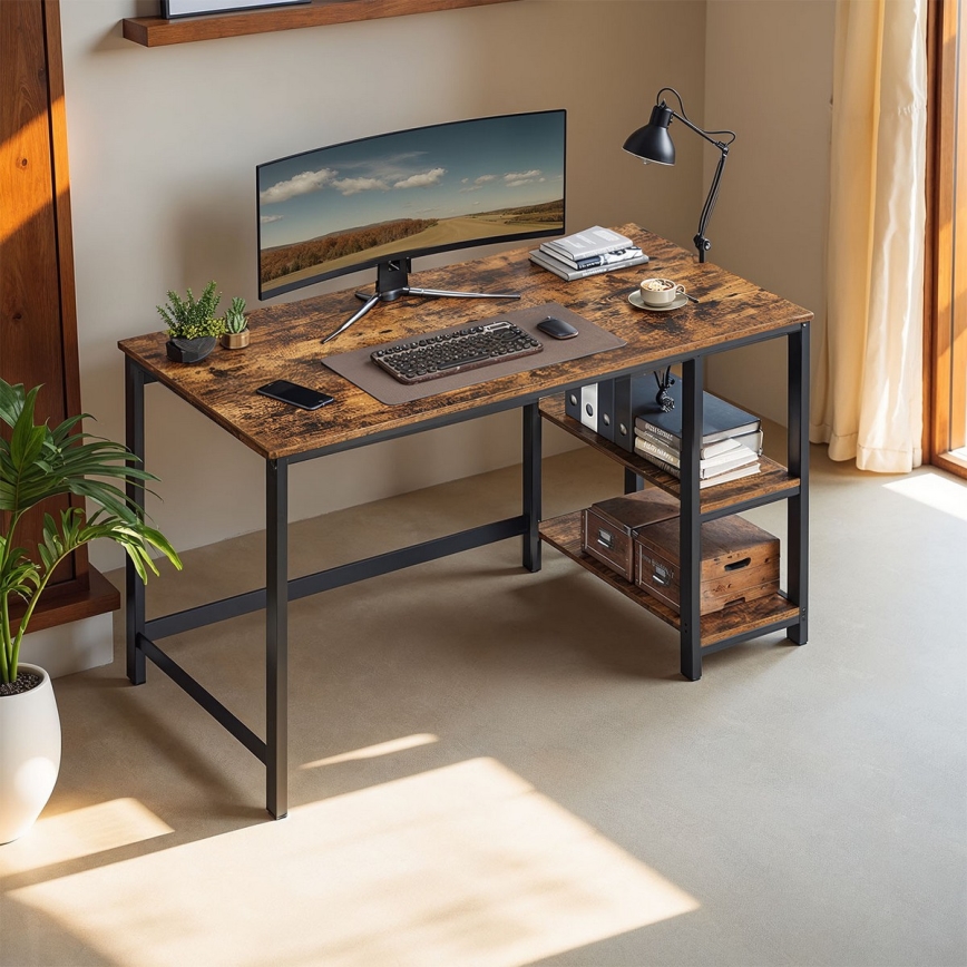 Skrivbord SOLEA brun/svart