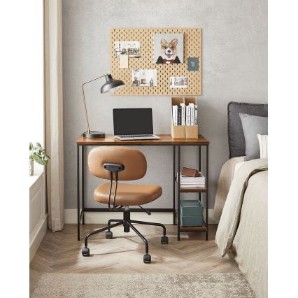 Skrivbord SOLEA brunt/svart