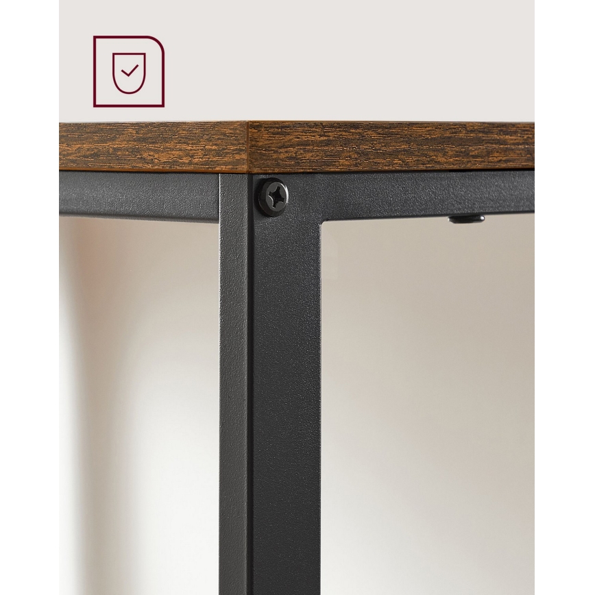Skrivbord SOLEA brunt/svart
