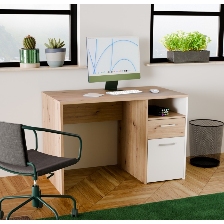 Skrivbord URO, artisan-ek/vit