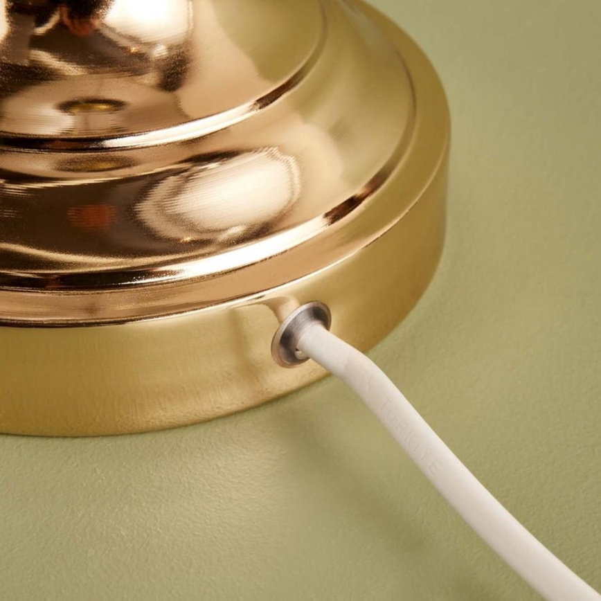 Skrivbordslampa AYD 1xE27/40W/230V beige/guld
