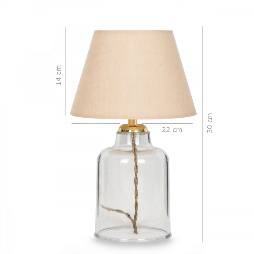 Skrivbordslampa AYD 1xE27/40W/230V beige/klara