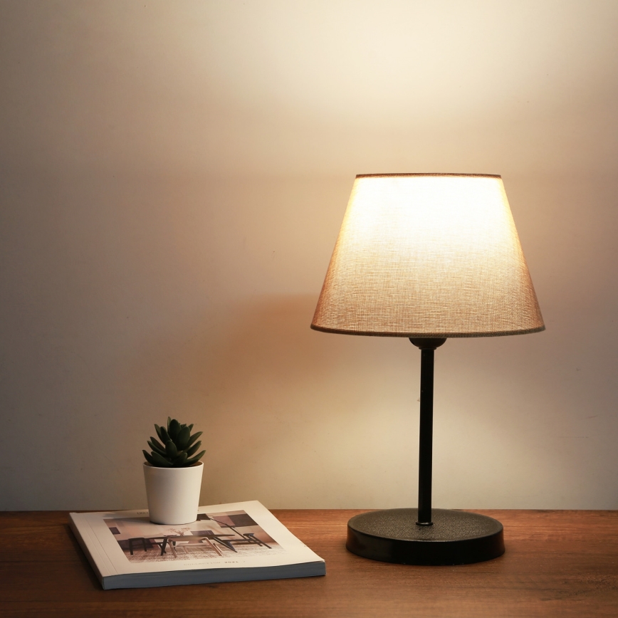 Skrivbordslampa AYD 1xE27/40W/230V beige/svart