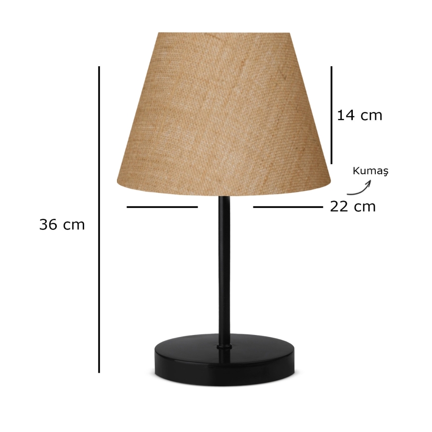 Skrivbordslampa AYD 1xE27/40W/230V brun/svart