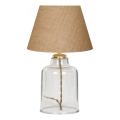 Skrivbordslampa AYD 1xE27/40W/230V brun/transparent
