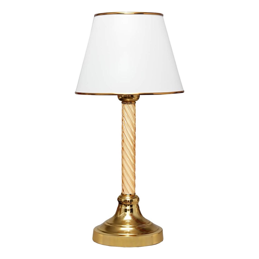 Skrivbordslampa AYD 1xE27/40W/230V vit/guld