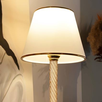Skrivbordslampa AYD 1xE27/40W/230V vit/guld