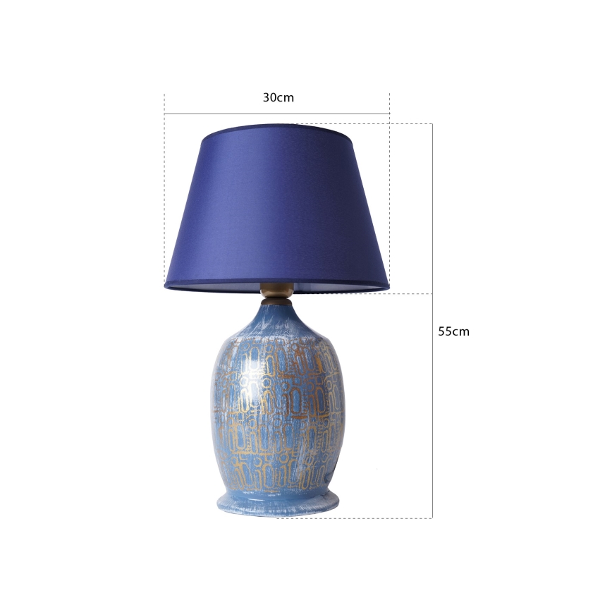 Skrivbordslampa RAMZES 1xE27/40W/230V blå