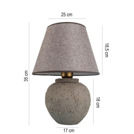 Skrivbordslampa RAMZES 1xE27/40W/230V brun