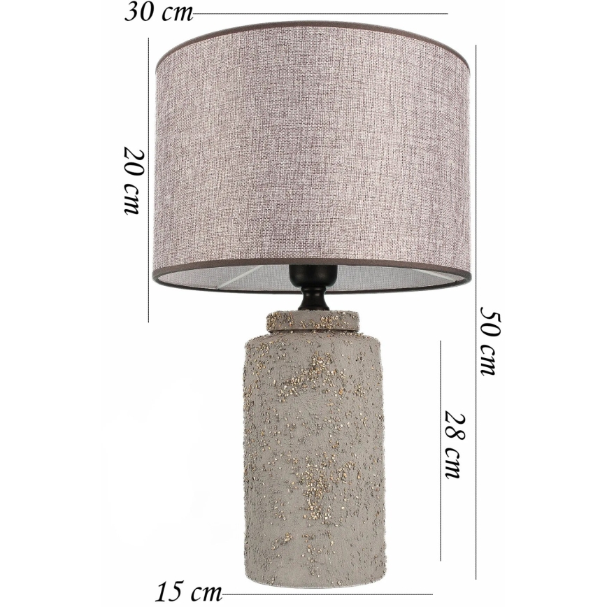 Skrivbordslampa RAMZES 1xE27/40W/230V grå