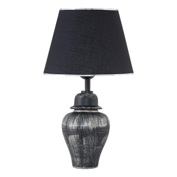 Skrivbordslampa RAMZES 1xE27/40W/230V svart/silver