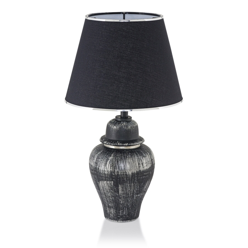 Skrivbordslampa RAMZES 1xE27/40W/230V svart/silver
