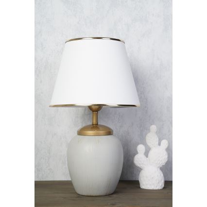 Skrivbordslampa RAMZES 1xE27/40W/230V vit/grå