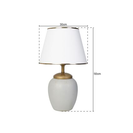 Skrivbordslampa RAMZES 1xE27/40W/230V vit/grå
