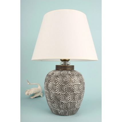 Skrivbordslampa RAMZES 1xE27/40W/230V vit/grå