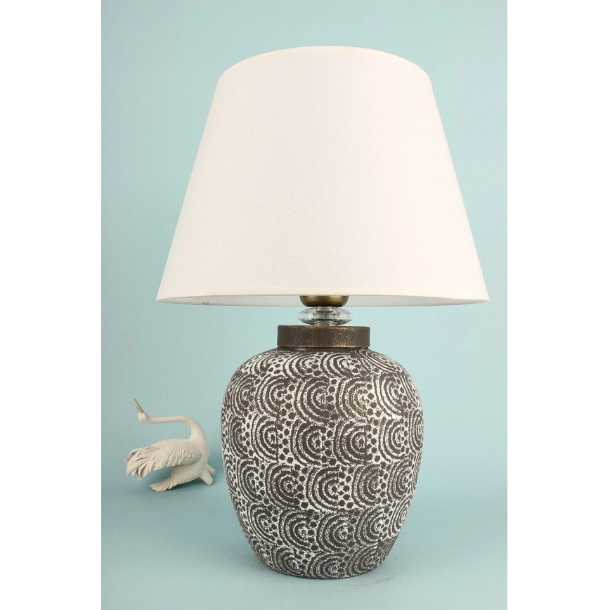 Skrivbordslampa RAMZES 1xE27/40W/230V vit/grå